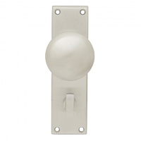 Pavtom Victorian Door Knob Bathroom Plate Privacy Satin Chrome 150 x 42mm 7502SC