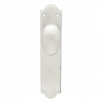 Pavtom Oval Door Knob Latch Solid Brass Cast Satin Chrome 220 x 50mm 7507/7400SC 