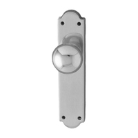 KR Lucas Pavtom Victorian Door Knob Shaped Plate Satin Chrome 7600SC