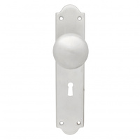 Pavtom 7601SC Victorian Door Knob Bit Key Mortice Lock Plate Satin Chrome