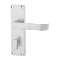 Pavtom 7702SC Door Handle Wide Lever Privacy  Satin Chrome 150x42mm