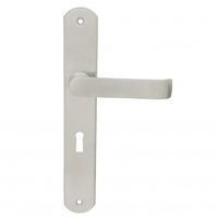 Pavtom Door Handle Wide Lever Bit Key Mortice Lock Plate Satin Chrome 779101SC