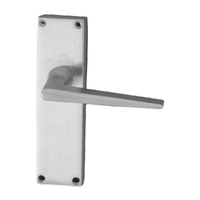 Pavtom Contemporary Door Lever Handle on Plate Satin Chrome 7900SC