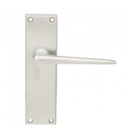 Pavtom Contemporary Door Lever Handle on Plate Satin Chrome 7900SC
