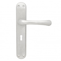 Pavtom Door Handle Milena Lever Bit Key Mortice Lock Plate Satin Chrome 8101SC 