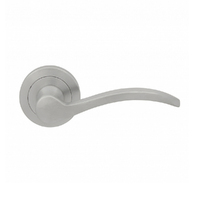 Pavtom Lolita Door Lever Handle on Round Rose 52mm Satin Chrome 8209SC