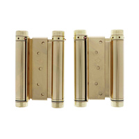 HFH Double Action Spring Door Hinge 150mm Polished Brass 4150-155