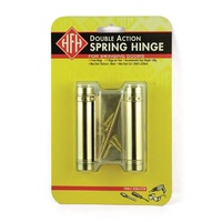 HFH Door Hinge 4150-755 Double Action Spring 75mm Polished Brass Pair