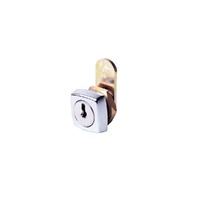 Firstlock Cabinet Cam Lock Square Face 16mm Keyed to Differ Chrome Plate NX16SKD