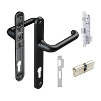 Lockwood Door Lock Pack Induro Mortice Verona Gidgee Levers Black with Cylinder