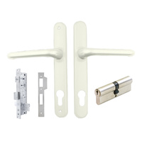 Lockwood Door Lock Pack Induro Mortice Verona Levers Pearl White with Cylinder
