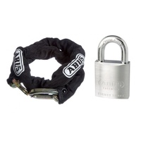 ABUS 10KS Chain 10KS110BLK 10mmx110cm + 83/50 Padlock 8350 50mm Body