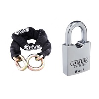 ABUS Loop Chain 12mmx120cm 12KS120BLK + 83/55 Padlock 55mm Body 8355KD