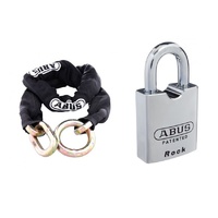 Abus Loop Chain 12mmx120cm 12KS120BLK + 83/60 Padlock 60mm Body 8360NKD