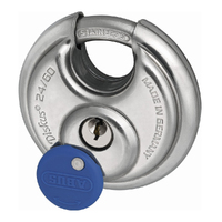 ABUS Diskus Padlock with Dust Cover Keyed To Differ Stainless Steel 24IB60C