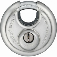 ABUS 26/70 Diskus Padlock 2670KA1 Stainless Steel Keyed Alike