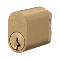 Brava 570 Oval Cylinder X W Z & Rabbit Cams 6 Pin Keyed To Differ Brushed Brass