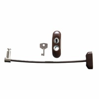 BDS Window Restrictor 5221241010 Child Safety Device Key Lock 125mm Limit Brown