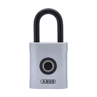 Abus Padlock Touch Biometric Fingerprint Weather Resistant Silver 5750C