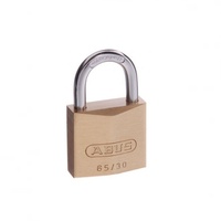 Abus 6530KA10 Security Padlock Brass Shackle Keyed Alike 30mm