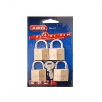 Abus 6530QUADSC Security Padlock Brass Shackle Keyed Alike Four Pack 30mm