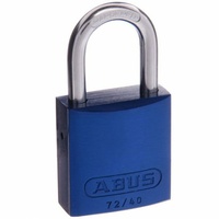 Restocking Soon: ETA End July - Abus Security Aluminum Padlock Keyed Alike 40mm Blue 7240BLUKA1
