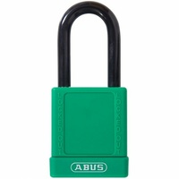 ABUS 74/40 Padlock 7440GRNKD Green Nylon Protected Safety Lockout Aluminium KD