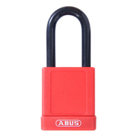 ABUS 74/40 Padlock 7440REDKD Red Nylon Protected Safety Lockout Aluminium KD