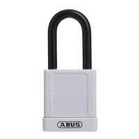 ABUS 74/40 Padlock 7440WHTKD White Nylon Protected Safety Lockout Aluminium KD