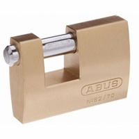 Restocking Soon: ETA Early July - ABUS 82/70 Padlock 8270KA1 Monoblock Brass Keyed Alike