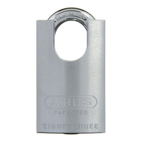 Abus Heavy Duty Security Padlock Shackle Protector Nickel Brass Keyed to Differ 83CS/50NKD