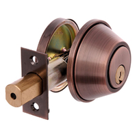 Brava Urban Deadbolt Single Cylinder 60/70mm Backset Antique Copper D391B