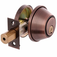 Brava Urban Deadbolt D391B Single Cylinder 60/70mm Antique Copper Keyed Alike