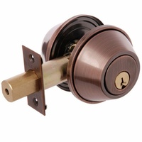 Brava D392B Urban Deadbolt Double Cylinder 60/70mm Antique Copper KD