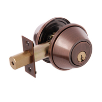 Brava Urban Deadbolt Double Cylinder 60/70mm Antique Copper D392DP 