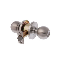 Brava Metro Entrance Knob Set Fire Rated 70mm  Keyed To Differ Satin Stainless Steel EA3000SS70