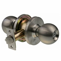 Brava Metro Glass Door Knob Set EA3011SS70 Fire Rated 70mm Backset SSS