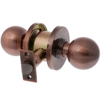 Brava Metro Passage Knob Set EA3782AC70 Fire Rated 70mm Antique Copper