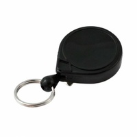 KEY-BAK MINI-BAK Self Retracting Reel KBMBHD Round Key Ring 600mm Cord Black