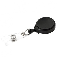 KEY-BAK MINI-BAK Self Retracting Reel KBMBIDHD Round ID Holder 600mm Cord Black