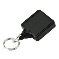 KEY-BAK Self Retracting Reel Mini Square Swivel Clip 914mm Black KBMBS