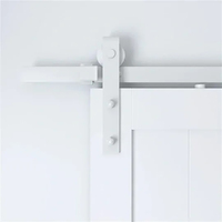 Out of Stock: ETA End December - Mappas Barn Door Track Kit 2M White Suits Doors <1M Inc 2 x Hangers BT1002W *Track System Only*