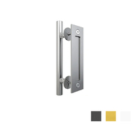 Mappas Barn Round Door Handle Set 300mm with Flush Pull - Available in Various Finishes