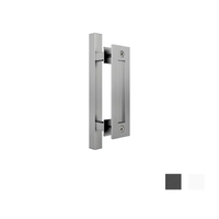 Mappas Barn Square Door Handle Set 305mm with Flush Pull - Available in Various Finishes