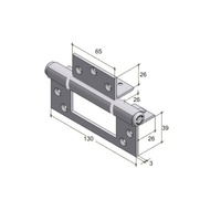 **10 Pack** McCallum Heavy Duty Aluminium Interfold Hinge White A154WHT A104WF