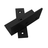 McCallum Angle Shoe Door Pivot Hinge Aluminium Pair Black P435-BLK