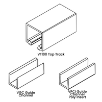 McCallum VIO Folding Door 100kg Track and Channel Kit - Available in Various Sizes and Finishes