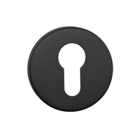 Madinoz Door Escutcheon Round Euro Cylinder Satin Black 54mm 888EUBLK