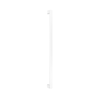 Madinoz Straight Square Entry Handles Disk Fix Dulux Vivid White 600mm D2525/600/WHT