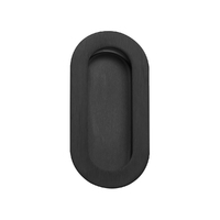 Madinoz FP102OVBLK Oval Flush Pulls Stainless Steel 102x50mm Black 